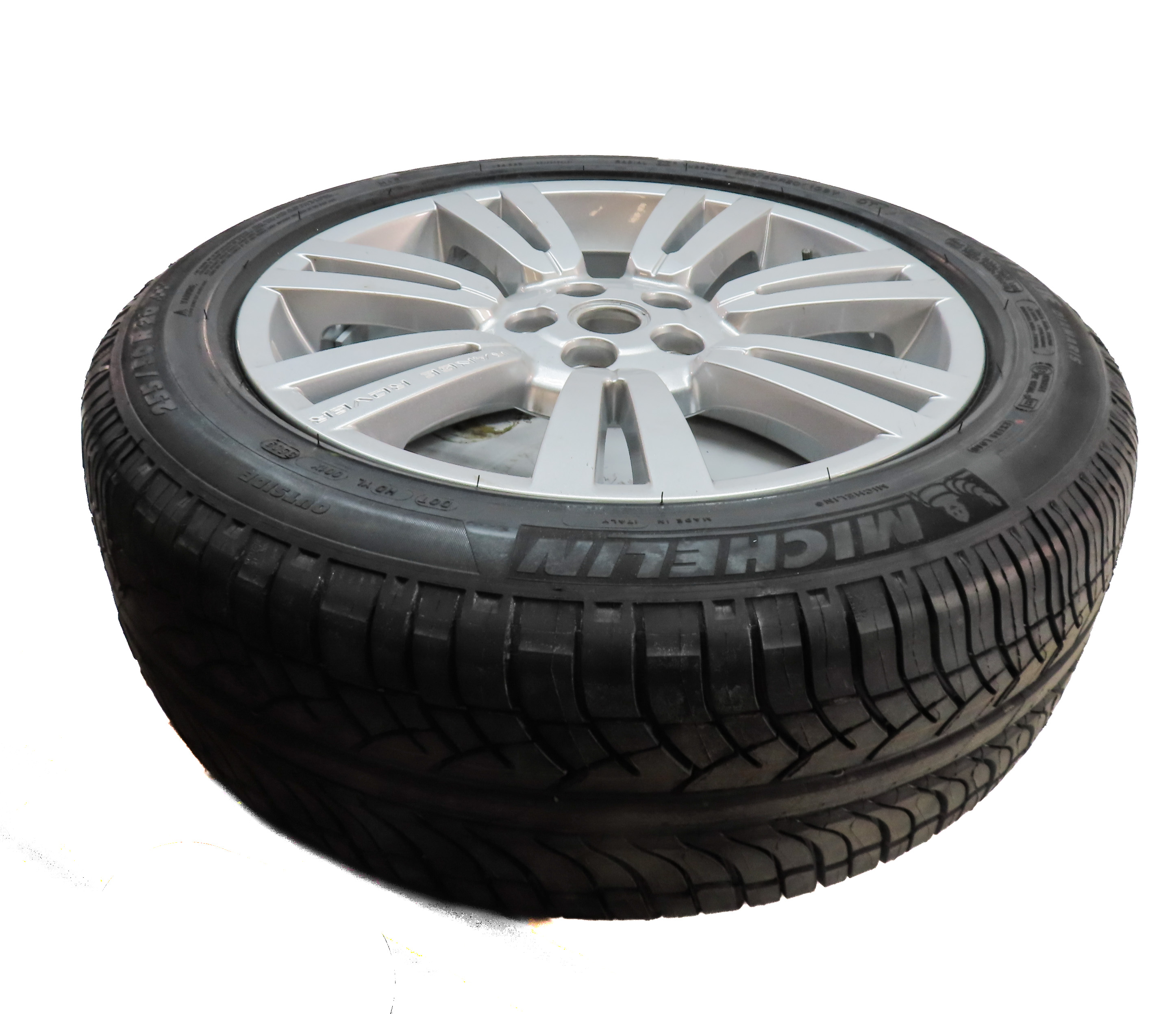 10-12 RANGE ROVER (L322) 20x8.5  7 TWIN 14-SPOKE WHEEL RIM w/ MICHELIN TIRE — exact item pictured
